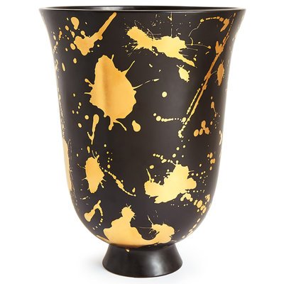 Ваза Futura Drip Urn Jonathan Adler Черный Золотой в Екатеринбурге | Loft Concept 