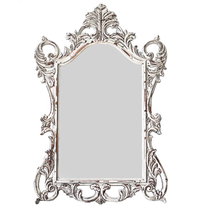 Зеркало Baroque ornament mirror Белый винтажная патина   в Екатеринбурге | Loft Concept 