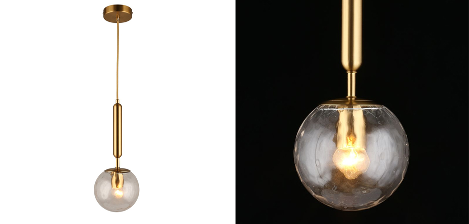 Подвесной светильник Bubble Glass с рельефным стеклом Подвесной светильник Bubble Glass с рельефным стеклом - Loft-Concept в Екатеринбурге