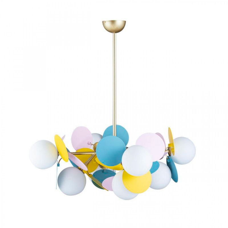 Люстра MATISSE Chandelier multicolor 8 ламп Мульти Золотой в Екатеринбурге | Loft Concept 