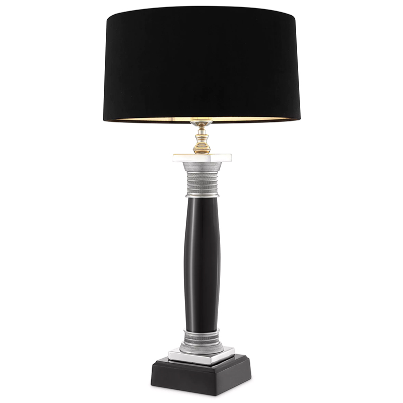 Настольная лампа Eichholtz Table Lamp Napoleon Black Черный Никель в Екатеринбурге | Loft Concept 