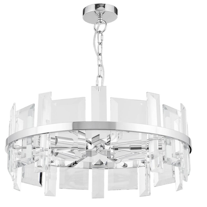 Люстра Harlow Crystal Round Chandelier chrome 5 Хром в Екатеринбурге | Loft Concept 