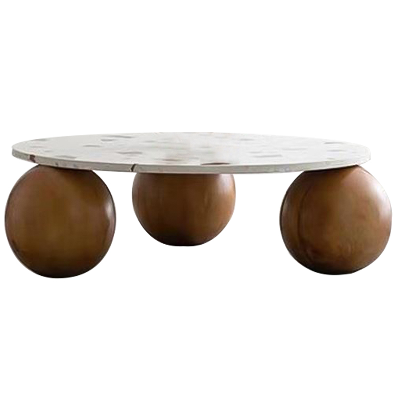 Кофейный стол Oliver Wooden Forms Coffee Table Коричневый Белый в Екатеринбурге | Loft Concept 