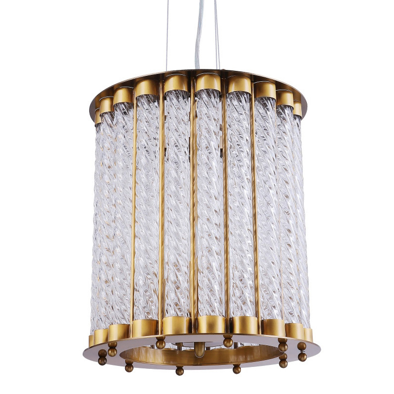 Люстра Lantern Tiziano Chandelier bronze D25 Бронза Прозрачное Стекло в Екатеринбурге | Loft Concept 