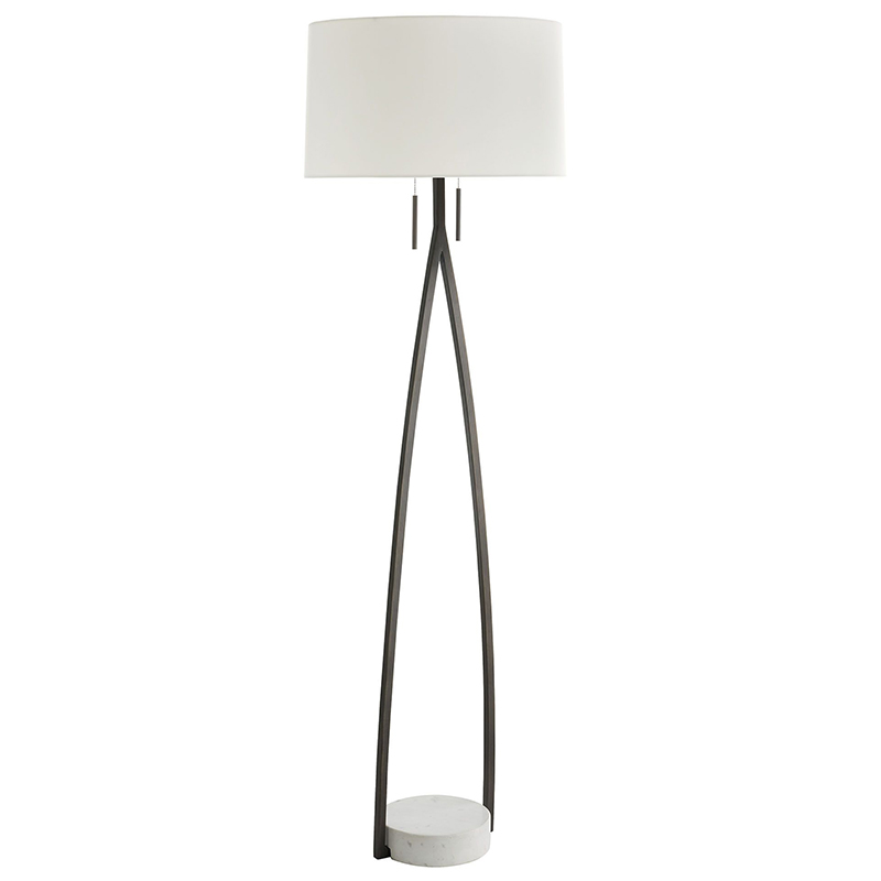 Торшер Arteriors KENNA FLOOR LAMP Черный Белый в Екатеринбурге | Loft Concept 