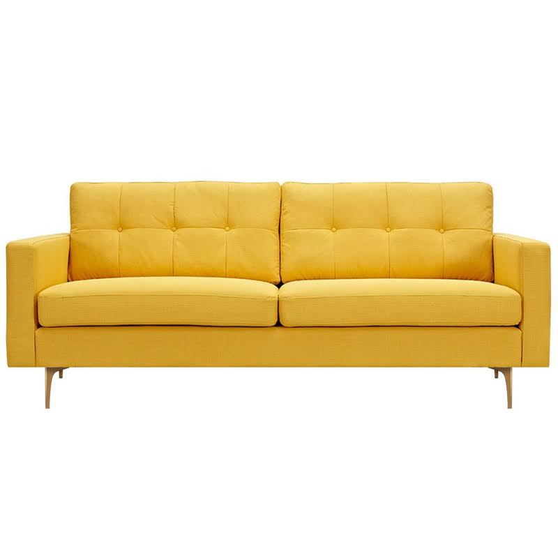 Диван Papaya Yellow Greta Sofa Диван желтая шерсть Желтый в Екатеринбурге | Loft Concept 