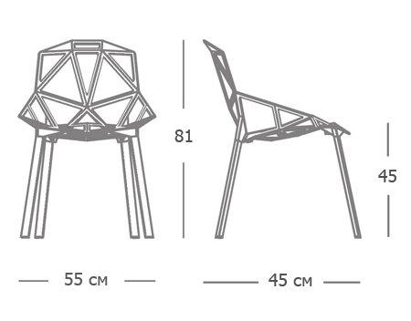 Дизайнерский стул CHAIR ONE multi color в Екатеринбурге