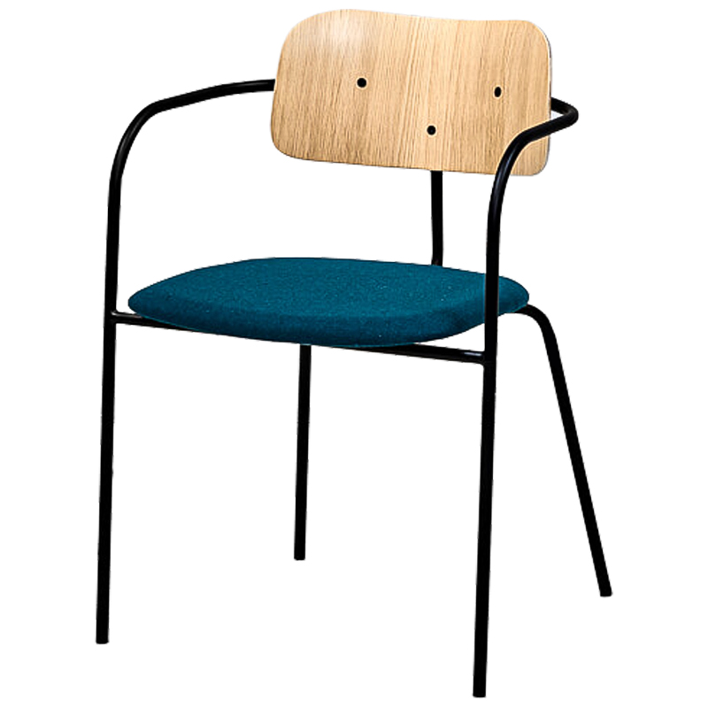 Стул Pilar Loft Stool blue Черный Морская синь Древесина в Екатеринбурге | Loft Concept 