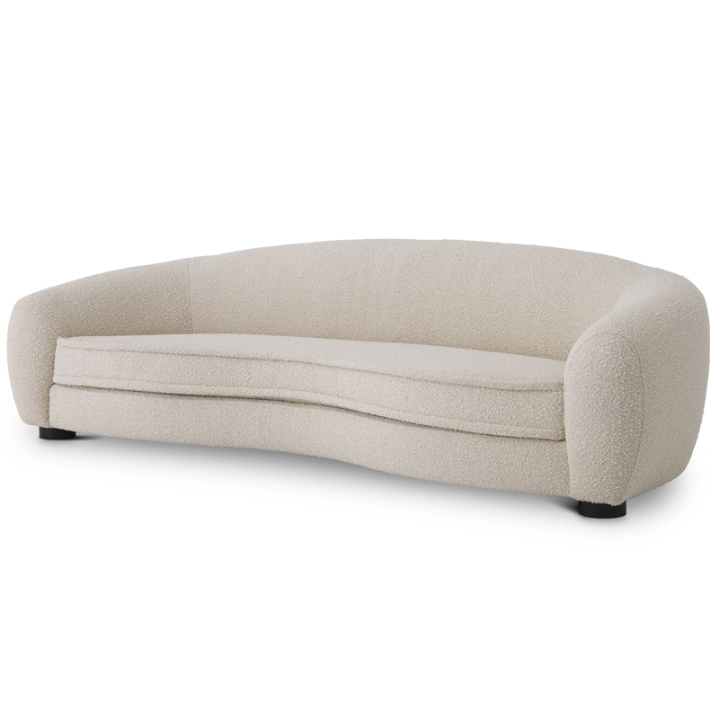 Диван Eichholtz Sofa Freud Boucle cream Кремовый Черный в Екатеринбурге | Loft Concept 