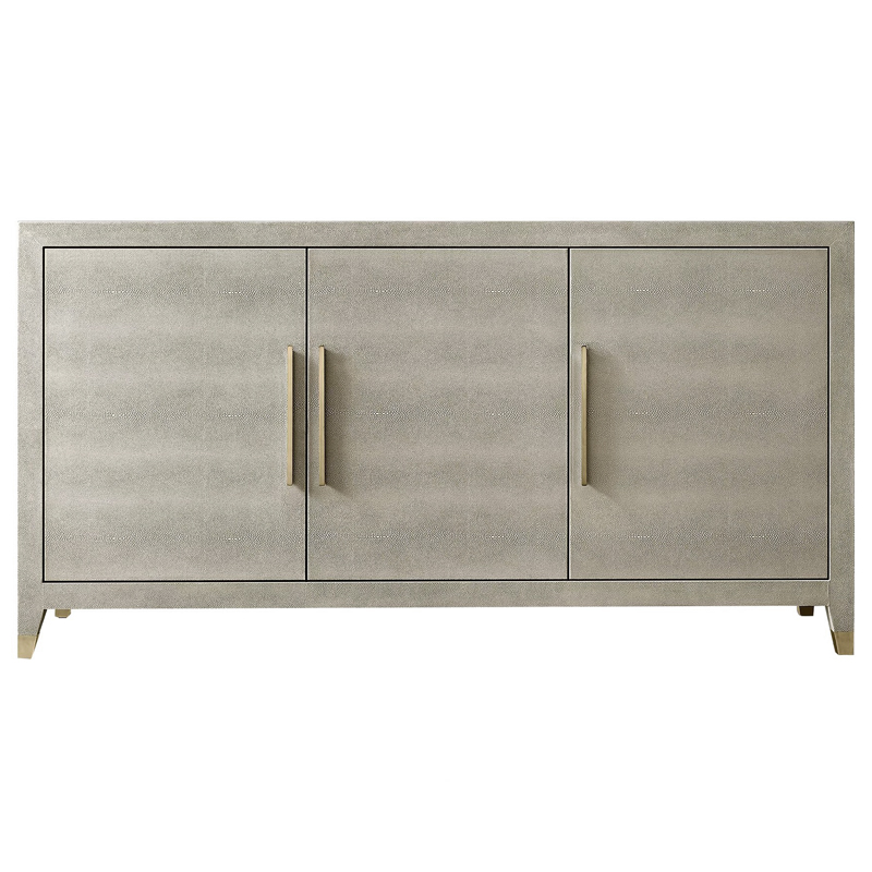 Комод серый скат Charles Stingray Texture chest of drawers Grey Золотой Серый в Екатеринбурге | Loft Concept 