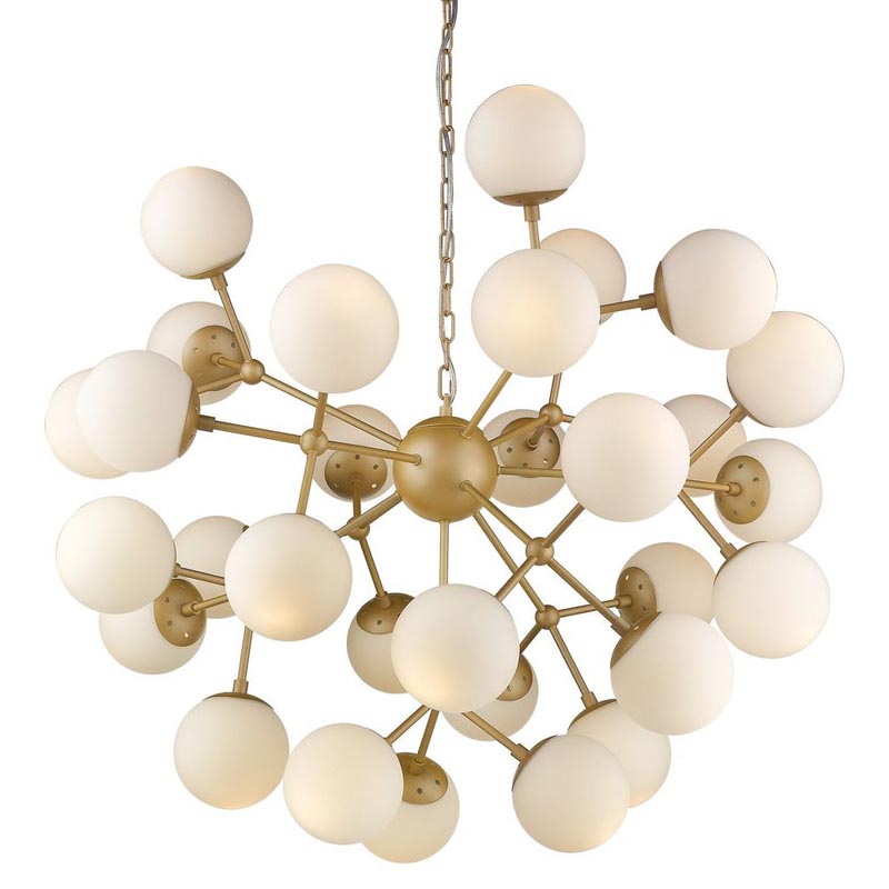 Люстра Berries Chandelier white matt 90 Золотой Белое матовое стекло в Екатеринбурге | Loft Concept 