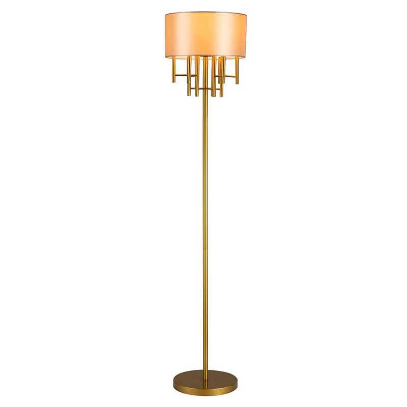 Торшер Oswell Lampshade Floor Lamp Латунь Бежевый в Екатеринбурге | Loft Concept 