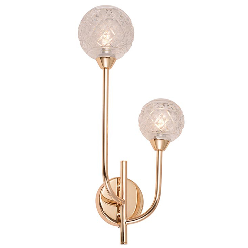 Бра Aella Glass Balls Sconce Прозрачный Золотой в Екатеринбурге | Loft Concept 