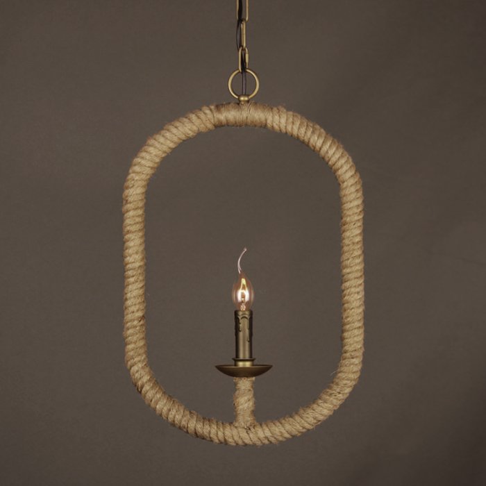 Подвесной светильник Oval Loft Rope Light  в Екатеринбурге | Loft Concept 