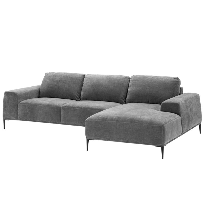 Диван Eichholtz Lounge Sofa Montado grey Серый Черный в Екатеринбурге | Loft Concept 