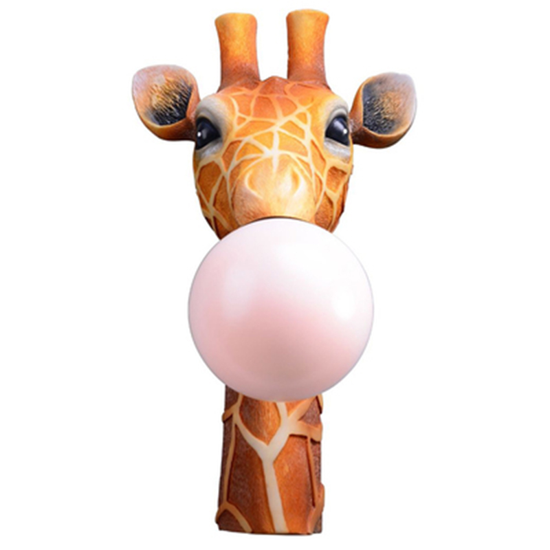 Бра для детской Жираф Bubble Gum Giraffe Wall Lamp Карамель Коричневый Розовый пастельный в Екатеринбурге | Loft Concept 