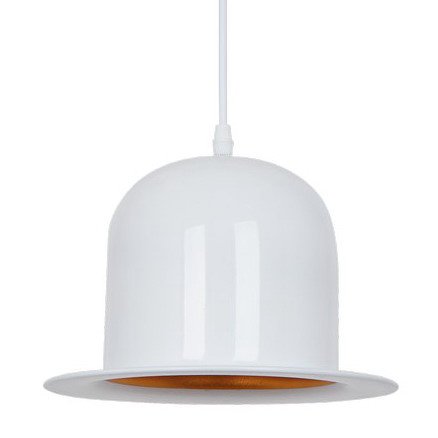 Подвесной светильник Pendant Lamp Banker Bowler Hat White II Белый в Екатеринбурге | Loft Concept 