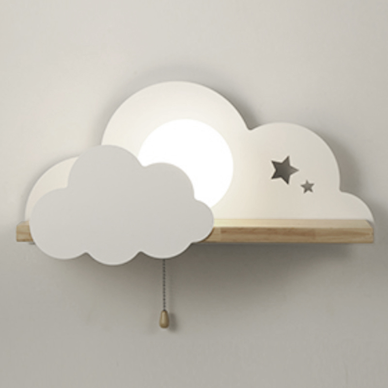 Бра с полкой Белое Облако Wall Lamp White Cloud Белый Бежевый в Екатеринбурге | Loft Concept 