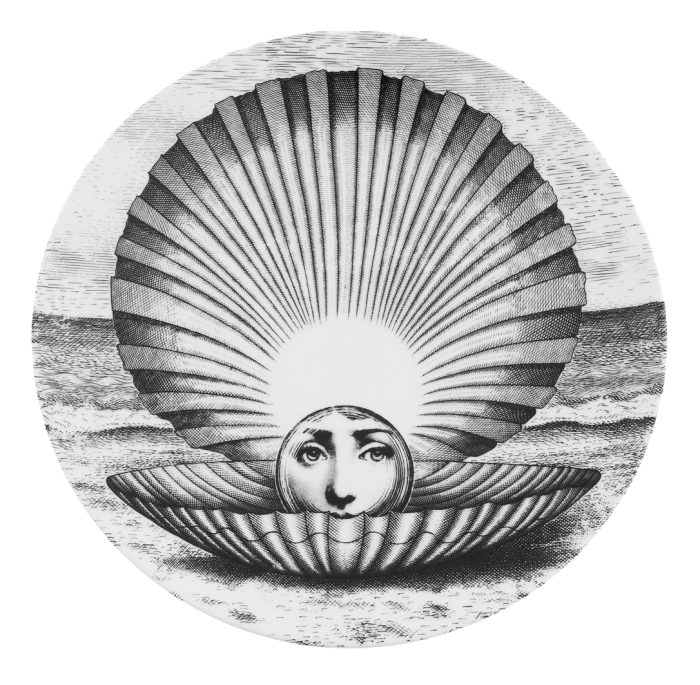 Декоративная тарелка Fornasetti 274 Черный Декоративная тарелка Fornasetti 274 Черный в Екатеринбурге | Loft Concept