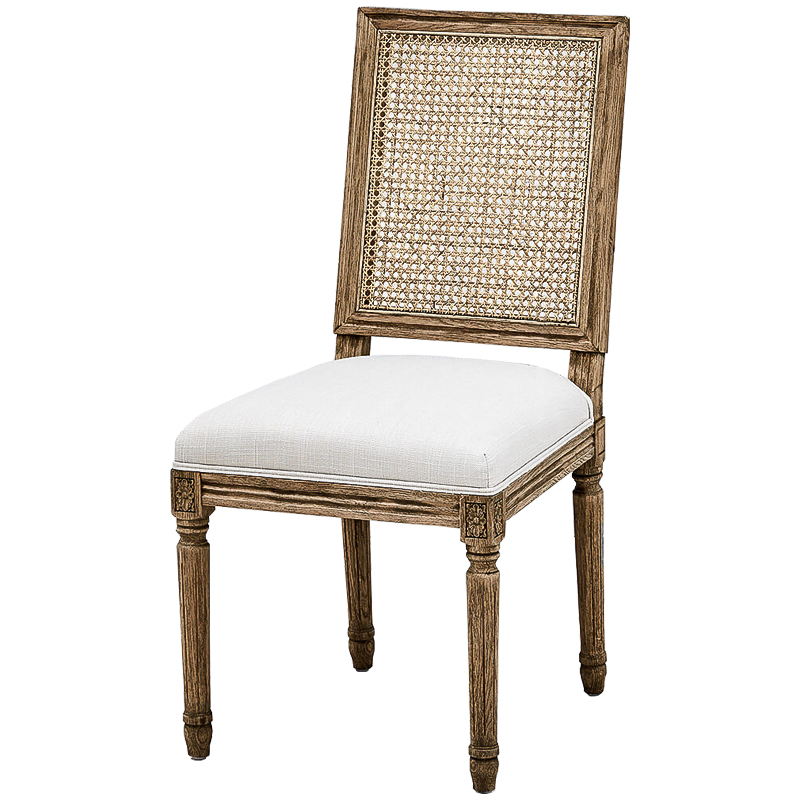 Стул French Provence Rattan Beige Stool Коричневый Бежевый в Екатеринбурге | Loft Concept 