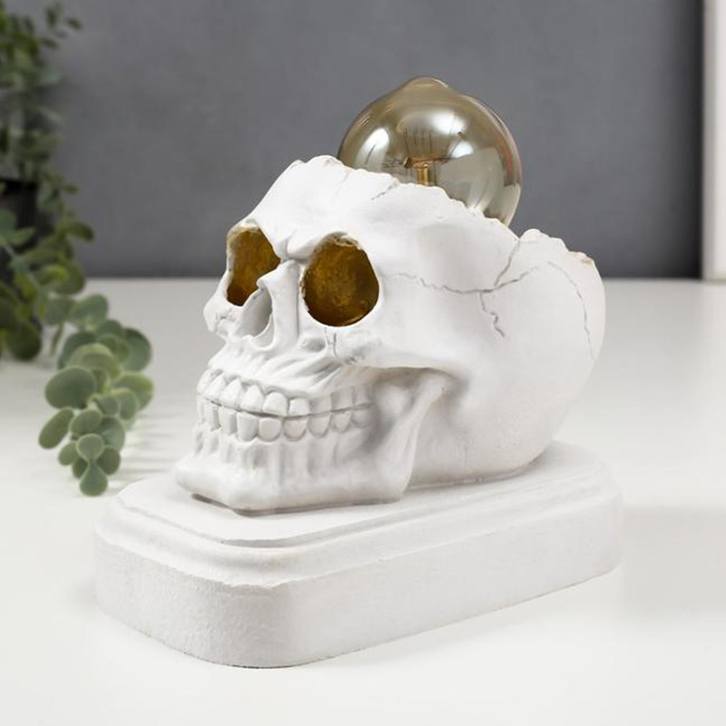 Настольная лампа White Skull Table Lamp Белый в Екатеринбурге | Loft Concept 