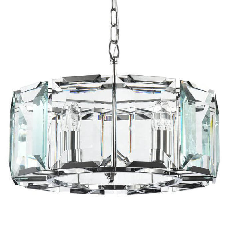 Люстра Lari Harlow Crystal Round Chandelier chrome 5 Хром в Екатеринбурге | Loft Concept 