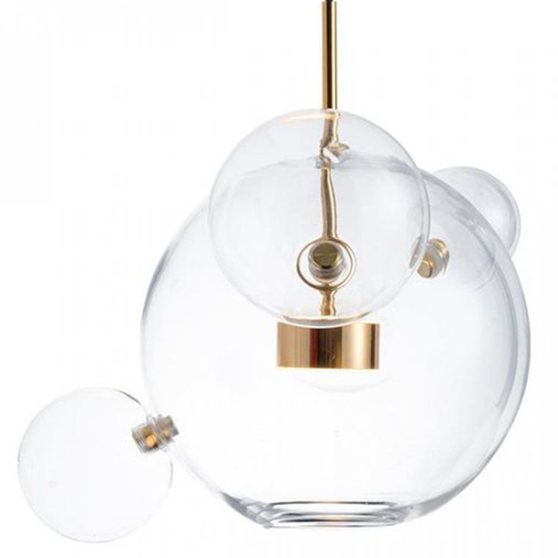 Подвесной Светильник Giopato & Coombes Bollr Pendant 4 BUBBLE LAMP золото Белый Золотой Прозрачное Стекло в Екатеринбурге | Loft Concept 