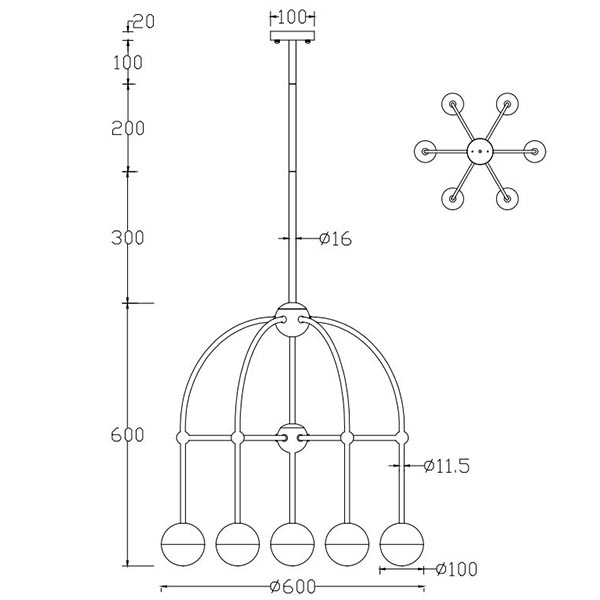 Люстра Heidy Bronze Chandelier 7 в Екатеринбурге