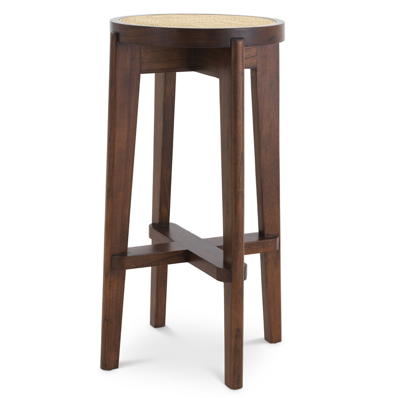 Барный стул Eichholtz Bar Stool Dareau brown Бежевый Коричневый в Екатеринбурге | Loft Concept 