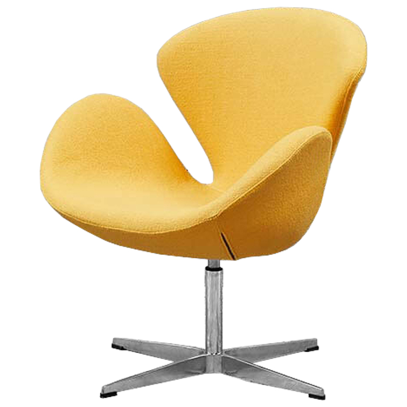 Кресло Swan Chair Yellow Желтый Хром в Екатеринбурге | Loft Concept 