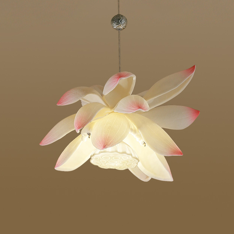 Подвесной светильник Lotus Flower Pendant Белый Розовый пастельный в Екатеринбурге | Loft Concept 