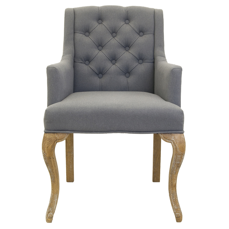 Кресло Mason Classical Armchair grey flax Серый Коричневый в Екатеринбурге | Loft Concept 