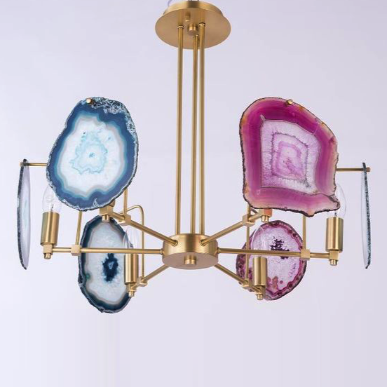 Люстра GALLERY 6 LIGHT CHANDELIER multi Color AGATE Золотой Мульти Люстра GALLERY 6 LIGHT CHANDELIER multi Color AGATE Золотой Мульти в Екатеринбурге | Loft Concept