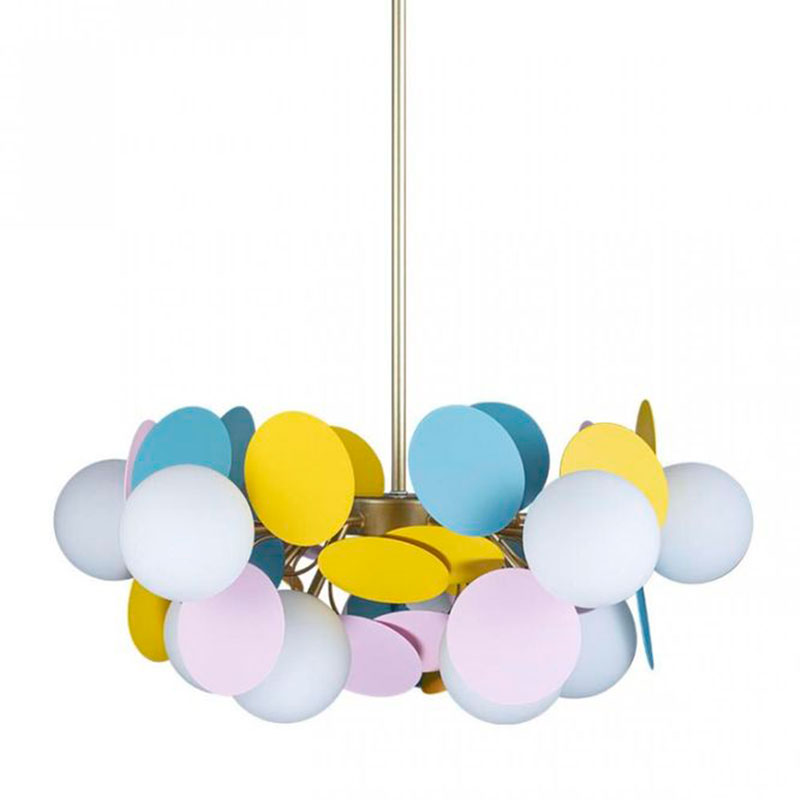 Люстра MATISSE Chandelier multicolor 10 ламп Мульти Золотой в Екатеринбурге | Loft Concept 