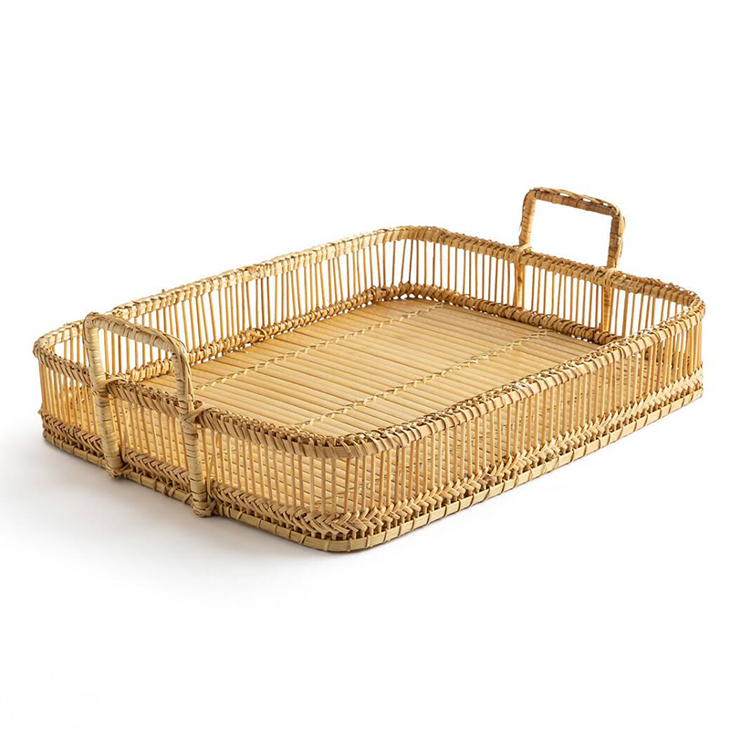 Поднос Wicker Bamboo Rattan Бежевый в Екатеринбурге | Loft Concept 