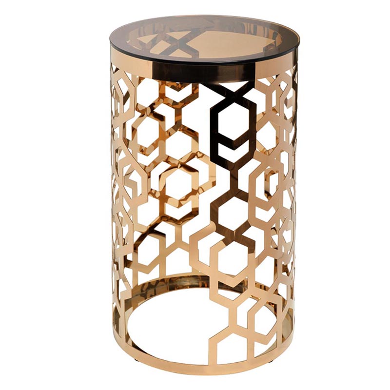 Подставка Yen Geometry pink gold cylinder 70 Глянцевое золото в Екатеринбурге | Loft Concept 