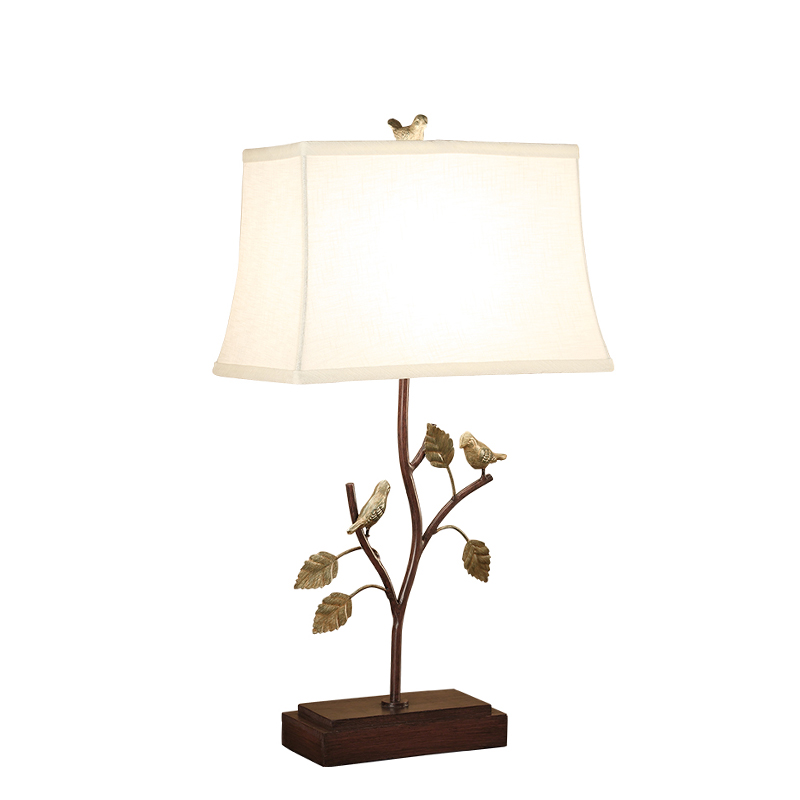 Настольная лампа Bird Talk Table lamp Белый Коричневый Латунь в Екатеринбурге | Loft Concept 