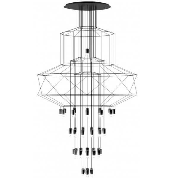 Люстра Wireflow Chandelier 0374 Suspension lamp Черный в Екатеринбурге | Loft Concept 