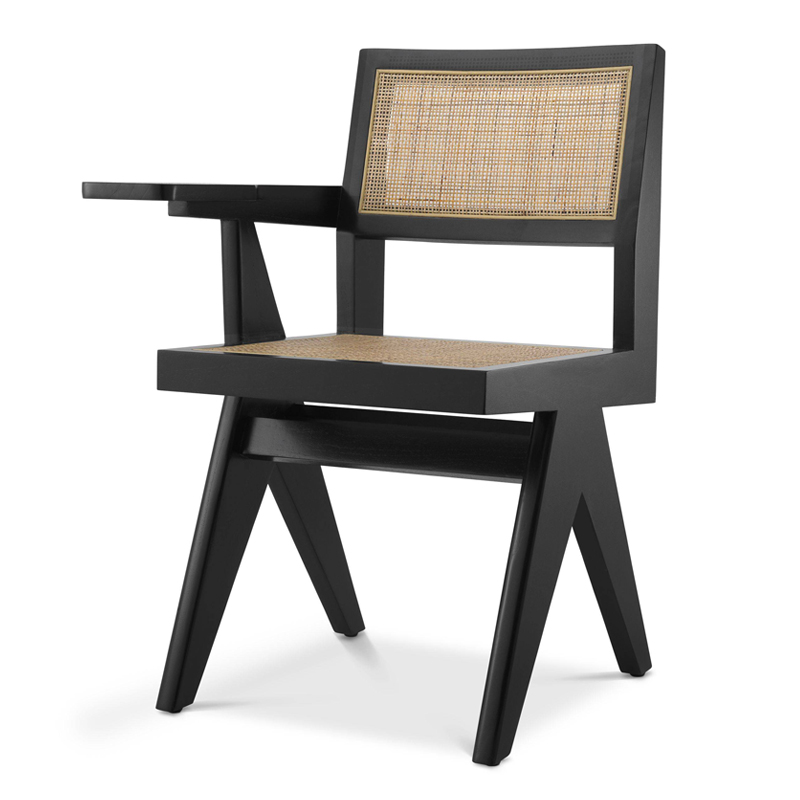 Стул Eichholtz Chair Niclas With Desk black Бежевый Черный в Екатеринбурге | Loft Concept 