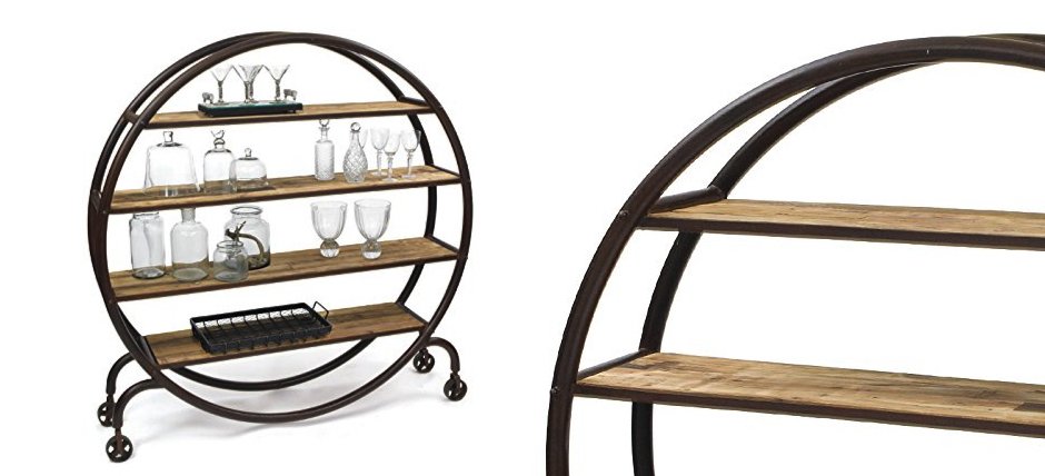 Стеллаж Industrial Metal Round Bookshelf Стеллаж Industrial Metal Round Bookshelf - Loft-Concept в Екатеринбурге