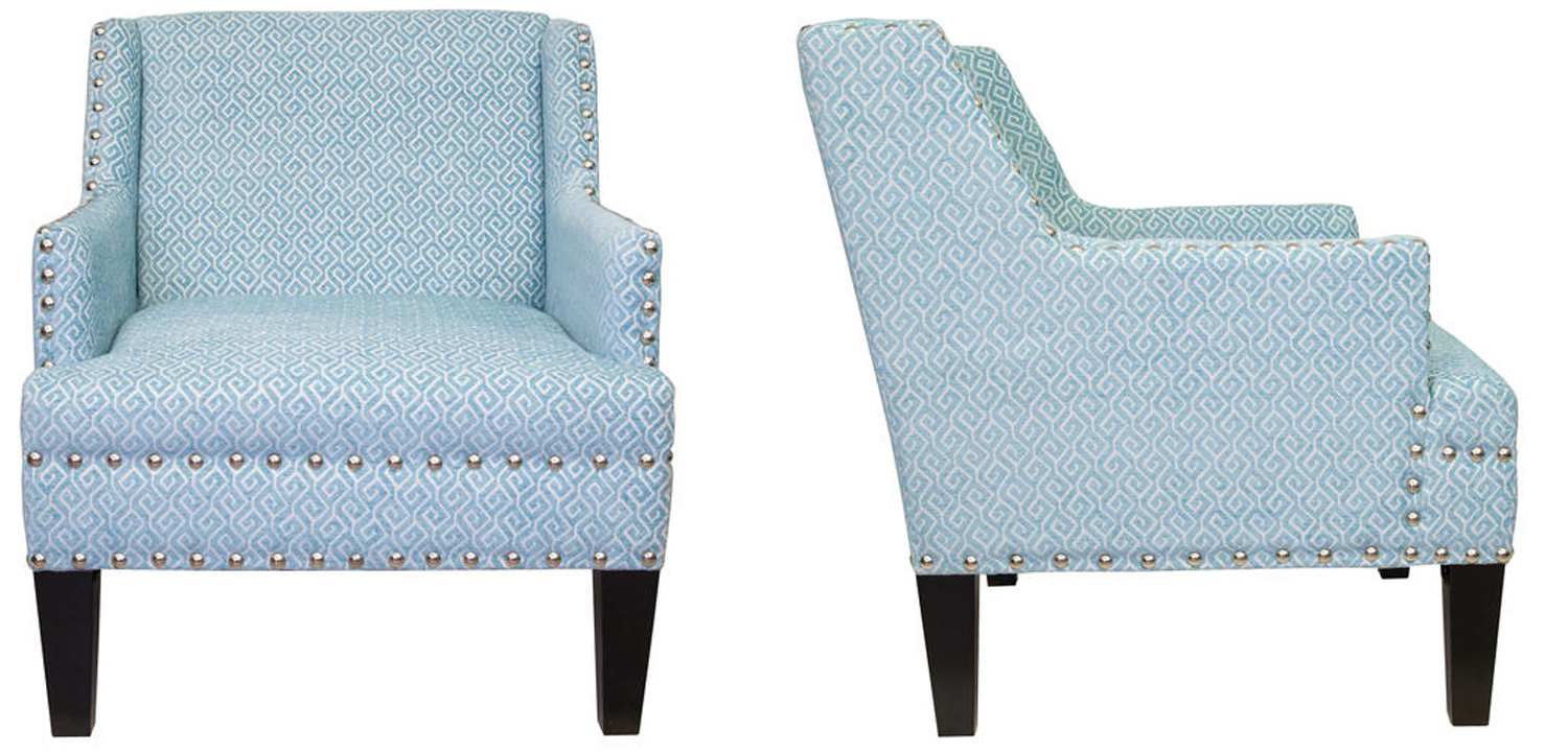 Кресло Fabio Armchair Velour blue - фото