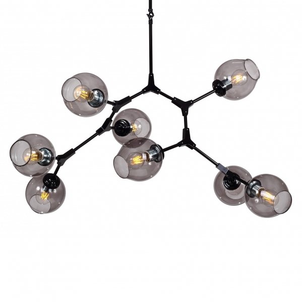 Люстра branching bubble Chandelier 8 Black Черный Серый в Екатеринбурге | Loft Concept 