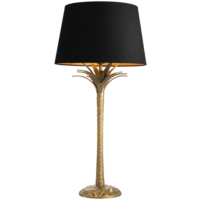 Настольная лампа Eichholtz Table Lamp Palm Harbor Латунь Черный в Екатеринбурге | Loft Concept 