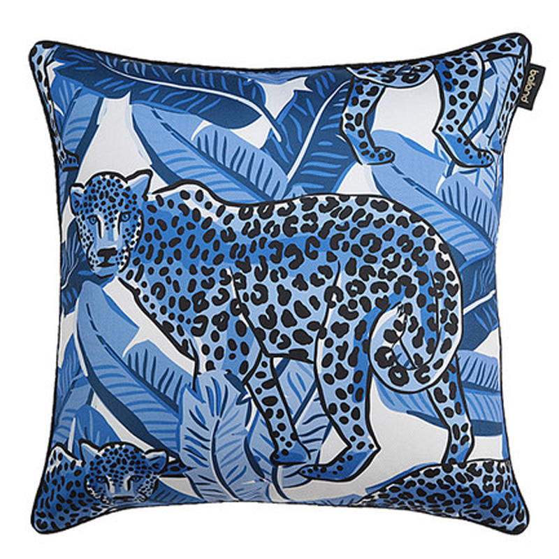 Подушка Pillow Indigo leopard Синий Белый в Екатеринбурге | Loft Concept 