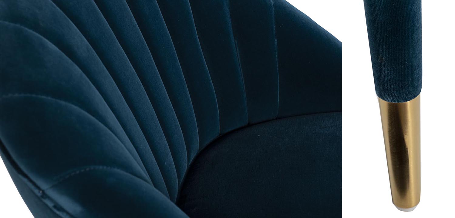 Стул Walton Chair blue velor - фото №1