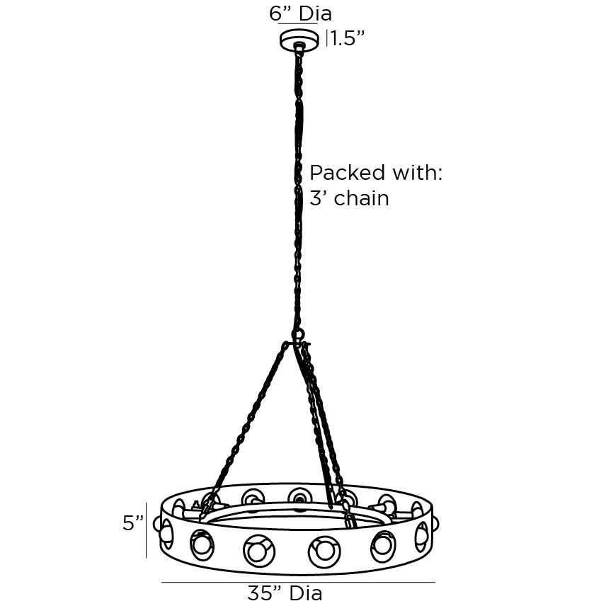 Люстра Arteriors REDONDO CHANDELIER в Екатеринбурге