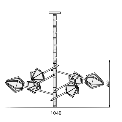 Люстра HARLOW Spoke Chandelier Gabriel Scott в Екатеринбурге