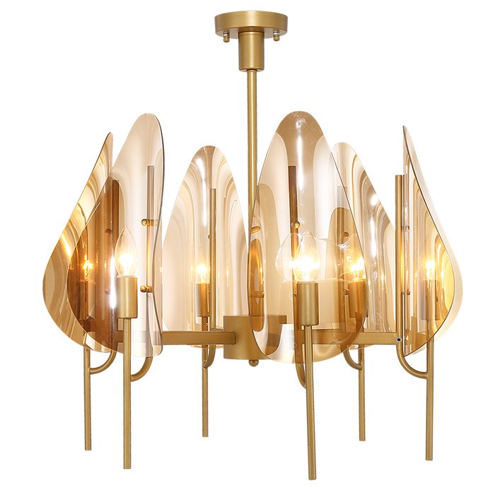 Люстра Chandelier Max Ingrand Fontana Arte Amber glass Золотой Янтарь (Amber) в Екатеринбурге | Loft Concept 