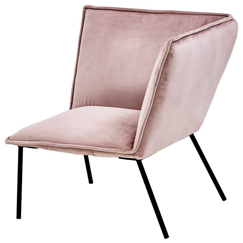 Кресло Corner Armchair pink Розовый пастельный Черный в Екатеринбурге | Loft Concept 