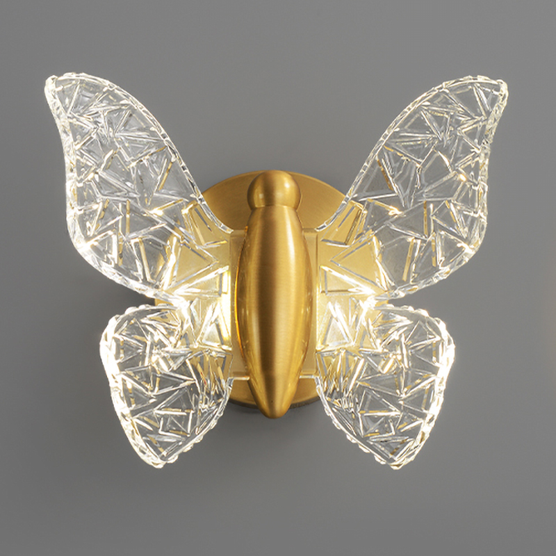 Бра Butterfly Wall Lamp Н Латунь Прозрачный в Екатеринбурге | Loft Concept 